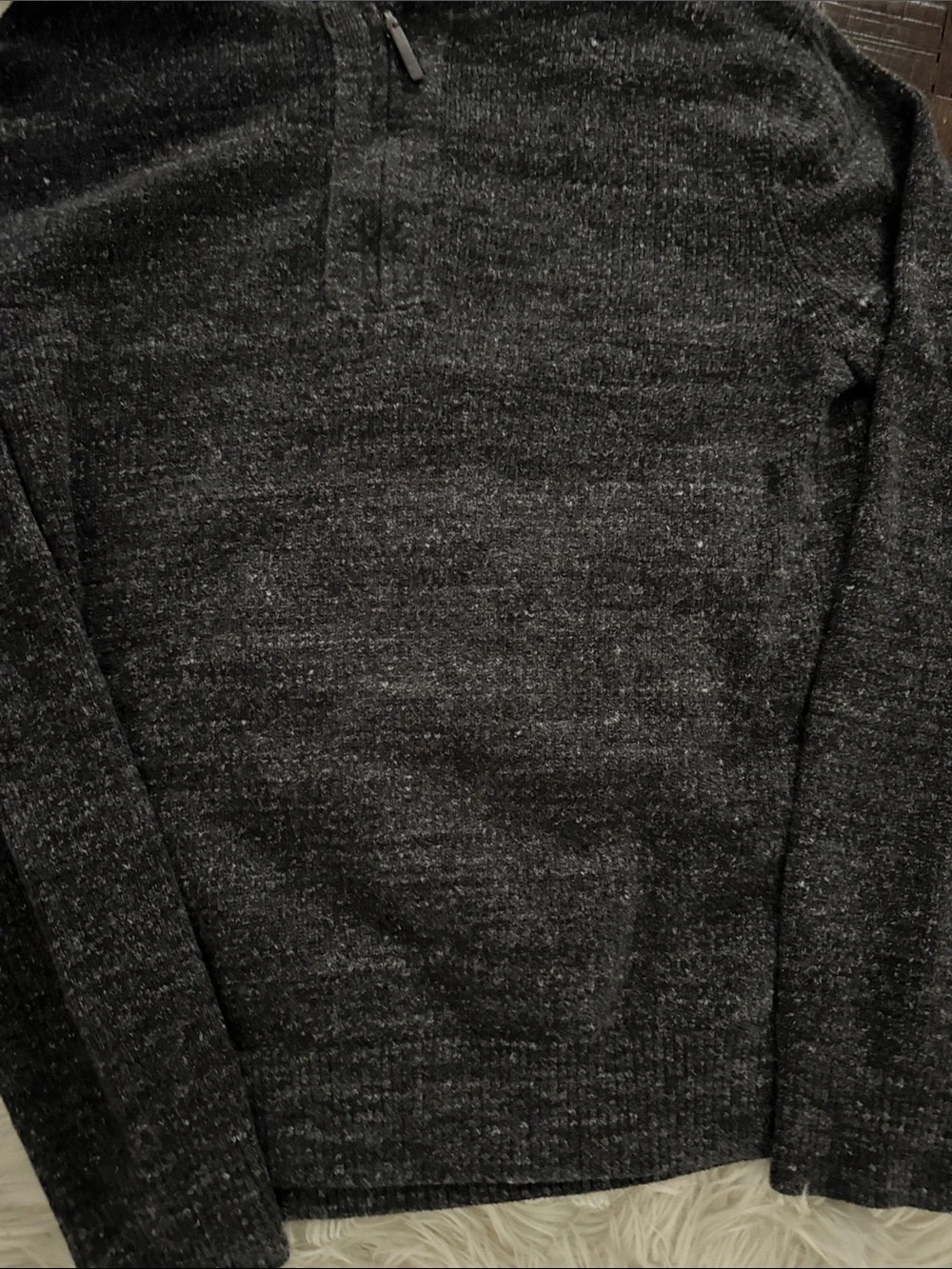 Banana Republic Charcoal Knit Hooded Pullover